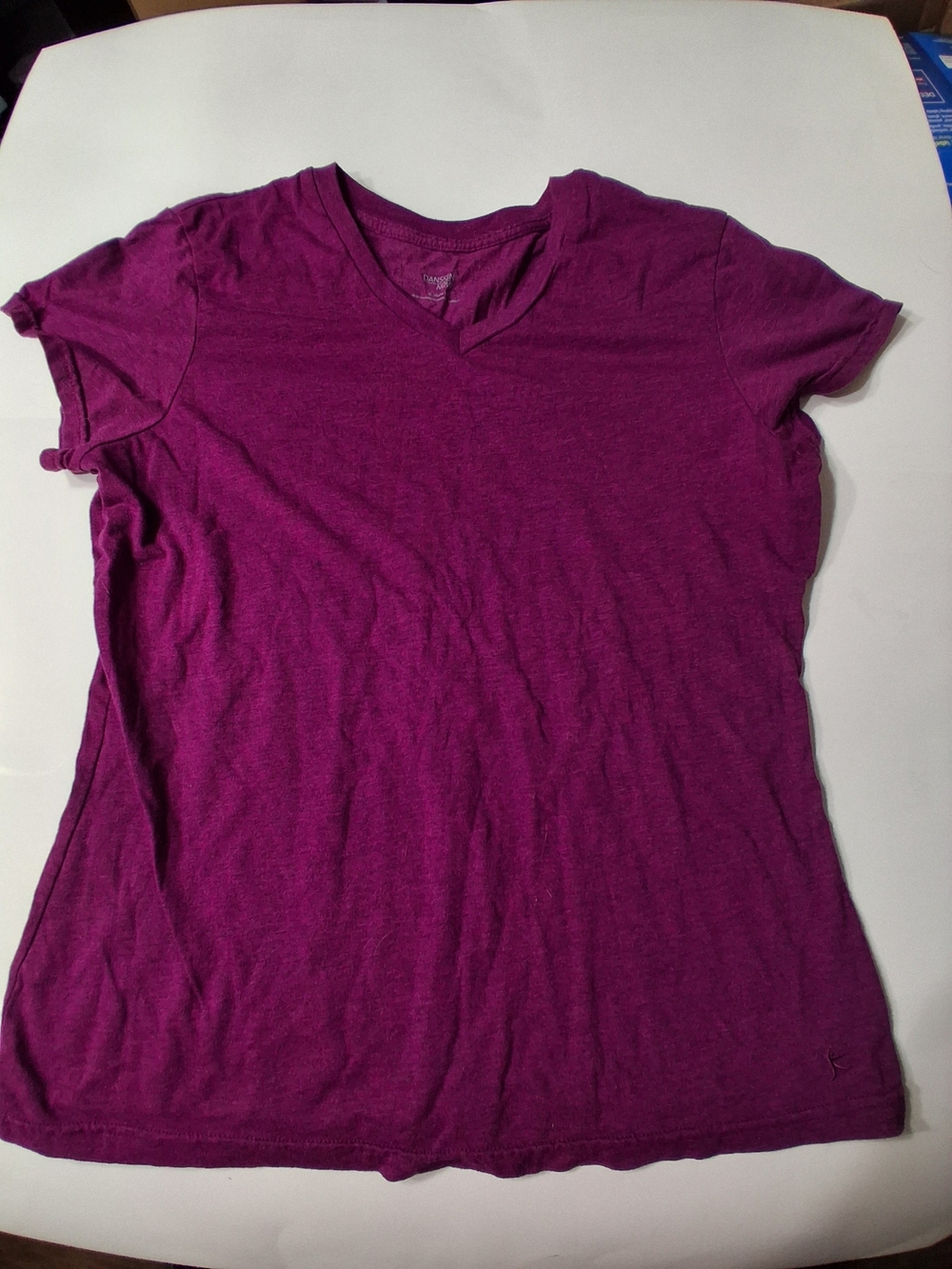 Danskin Now Girls XL 16-18 Purple V-Neck Short Sleeve T-Shirt Tee